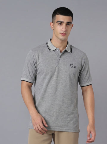 Classic Grey Polo T-Shirt for Men